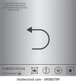 Undo icon, back arrow symbol