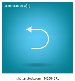 Undo icon, back arrow symbol