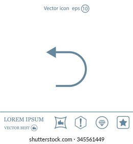 Undo icon, back arrow symbol