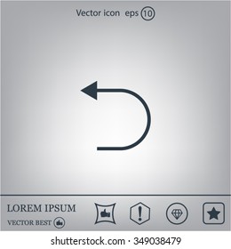 Undo icon, back arrow symbol