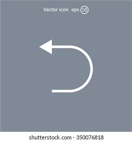 Undo icon, back arrow symbol