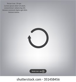Undo icon, back arrow symbol