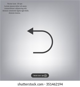 Undo icon, back arrow symbol