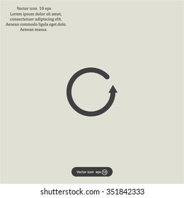 Undo icon, back arrow symbol