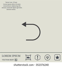 Undo icon, back arrow symbol