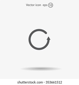 Undo icon, back arrow symbol