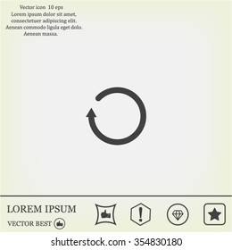 Undo icon, back arrow symbol