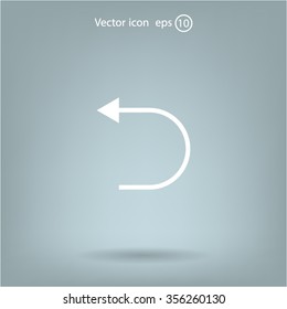 Undo icon, back arrow symbol