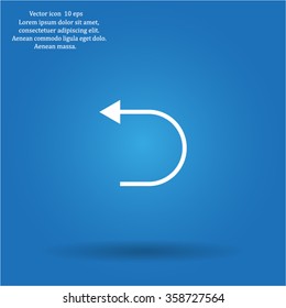 Undo icon, back arrow symbol