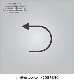 Undo icon, back arrow symbol