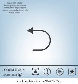 Undo icon, back arrow symbol