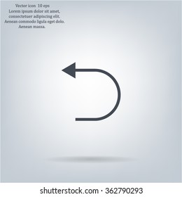 Undo icon, back arrow symbol