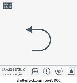 Undo icon, back arrow symbol