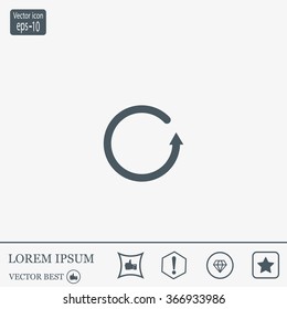 Undo icon, back arrow symbol