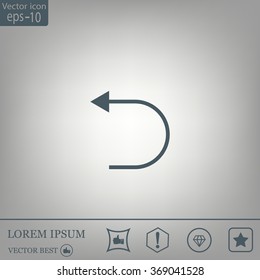 Undo icon, back arrow symbol