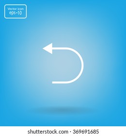 Undo icon, back arrow symbol