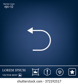 Undo icon, back arrow symbol
