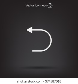 Undo icon, back arrow symbol