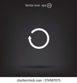 Undo icon, back arrow symbol