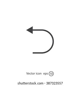 Undo icon, back arrow symbol