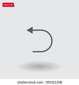 Undo icon, back arrow symbol