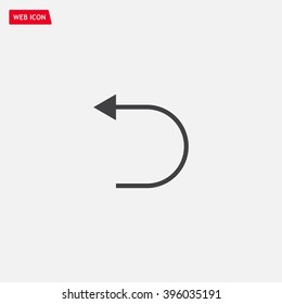 Undo icon, back arrow symbol