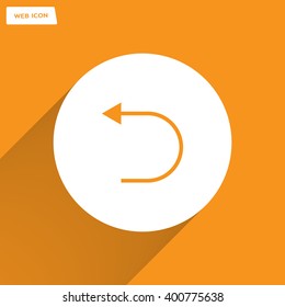 Undo icon, back arrow symbol