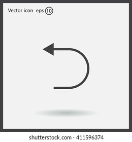 Undo icon, back arrow symbol
