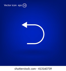 Undo icon, back arrow symbol