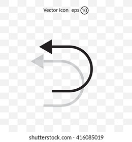 Undo icon, back arrow symbol