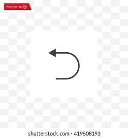 Undo icon, back arrow symbol