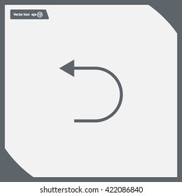 Undo icon, back arrow symbol