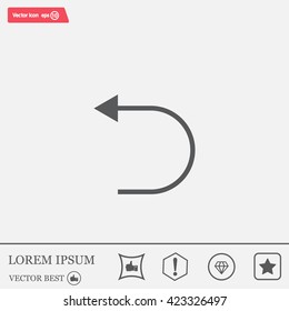 Undo icon, back arrow symbol