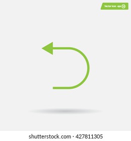 Undo icon, back arrow symbol
