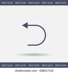 Undo icon, back arrow symbol
