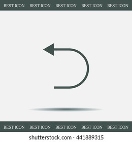 Undo icon, back arrow symbol