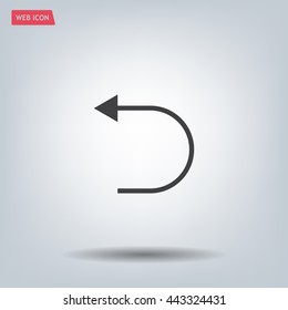 Undo icon, back arrow symbol