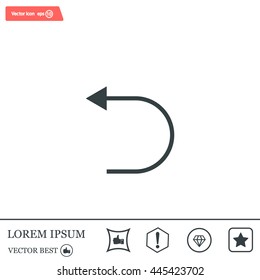 Undo icon, back arrow symbol