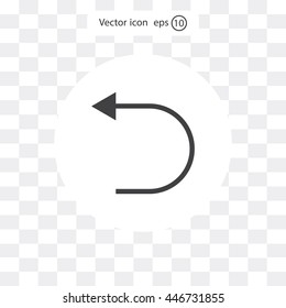 Undo icon, back arrow symbol