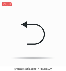 Undo icon, back arrow symbol