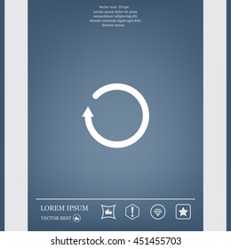 Undo icon, back arrow symbol