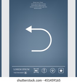 Undo icon, back arrow symbol