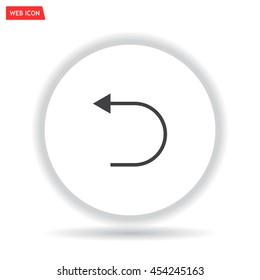 Undo icon, back arrow symbol