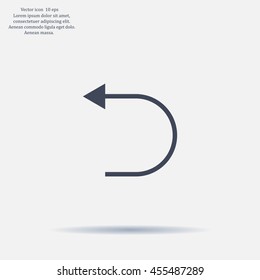 Undo icon, back arrow symbol