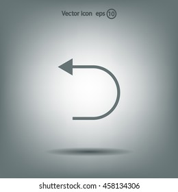 Undo icon, back arrow symbol