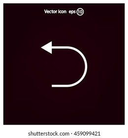 Undo icon, back arrow symbol