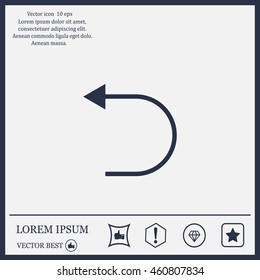 Undo icon, back arrow symbol