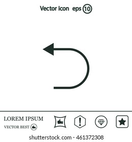 Undo icon, back arrow symbol