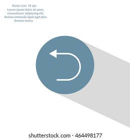 Undo icon, back arrow symbol