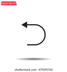 Undo icon, back arrow symbol